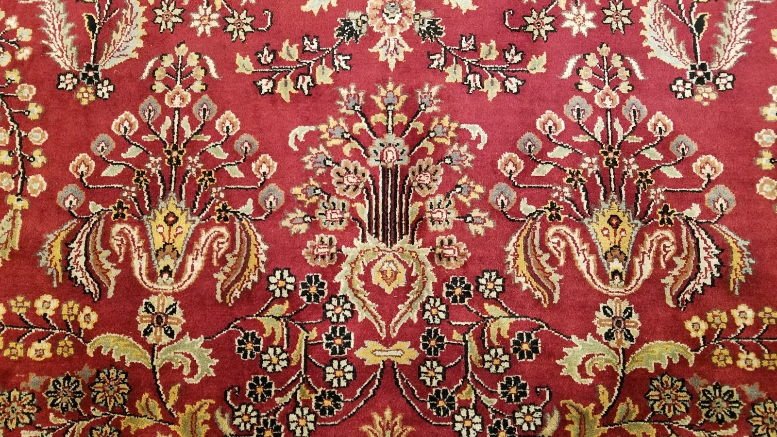 8 x 10 Stunning Beautiful fine Quality Indo Sarouk Hand Knotted Wool Rug