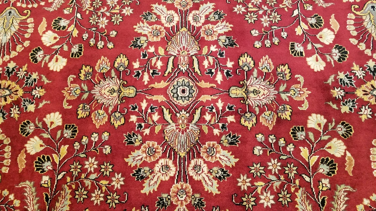 8 x 10 Stunning Beautiful fine Quality Indo Sarouk Hand Knotted Wool Rug