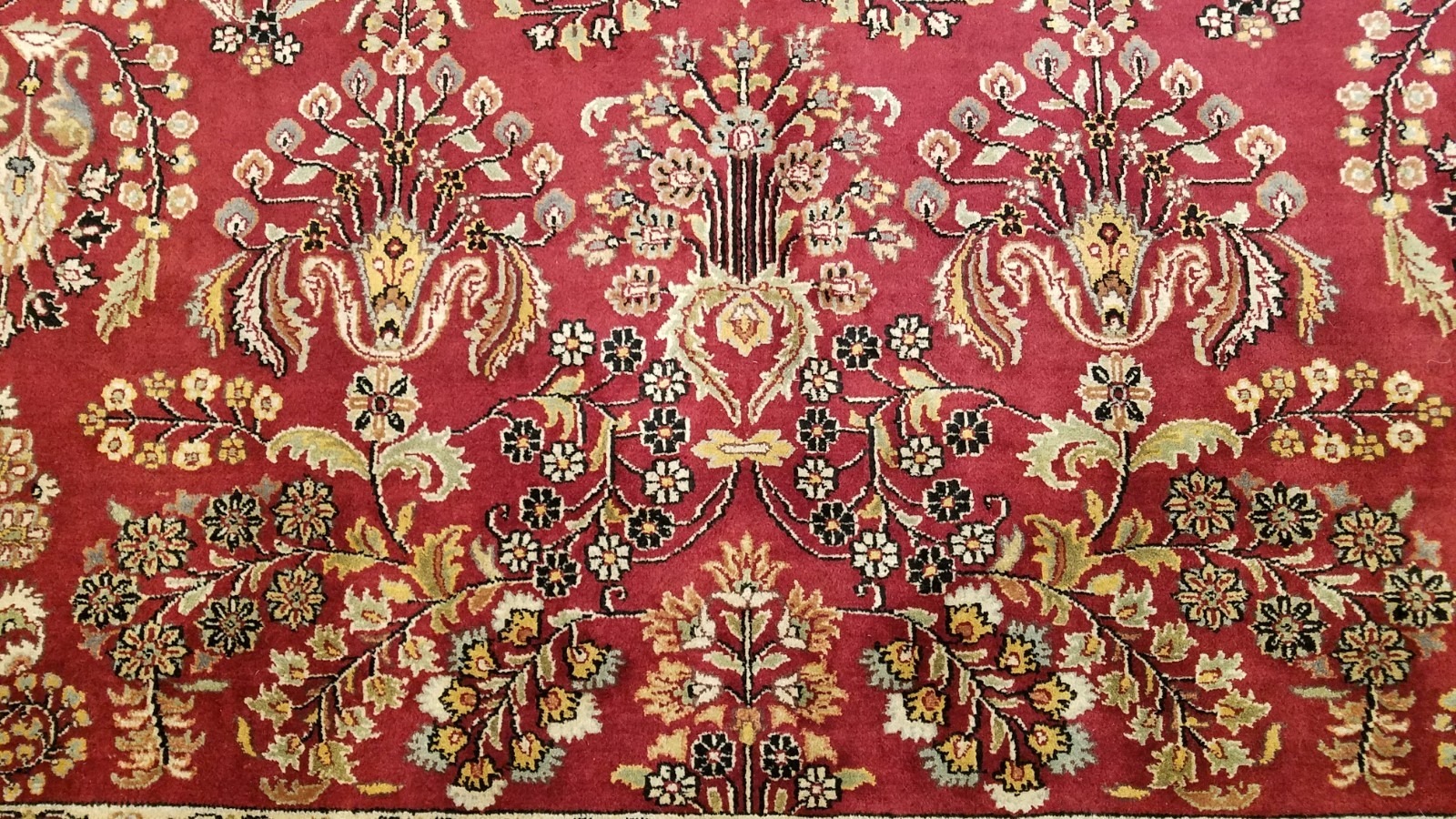 8 x 10 Stunning Beautiful fine Quality Indo Sarouk Hand Knotted Wool Rug