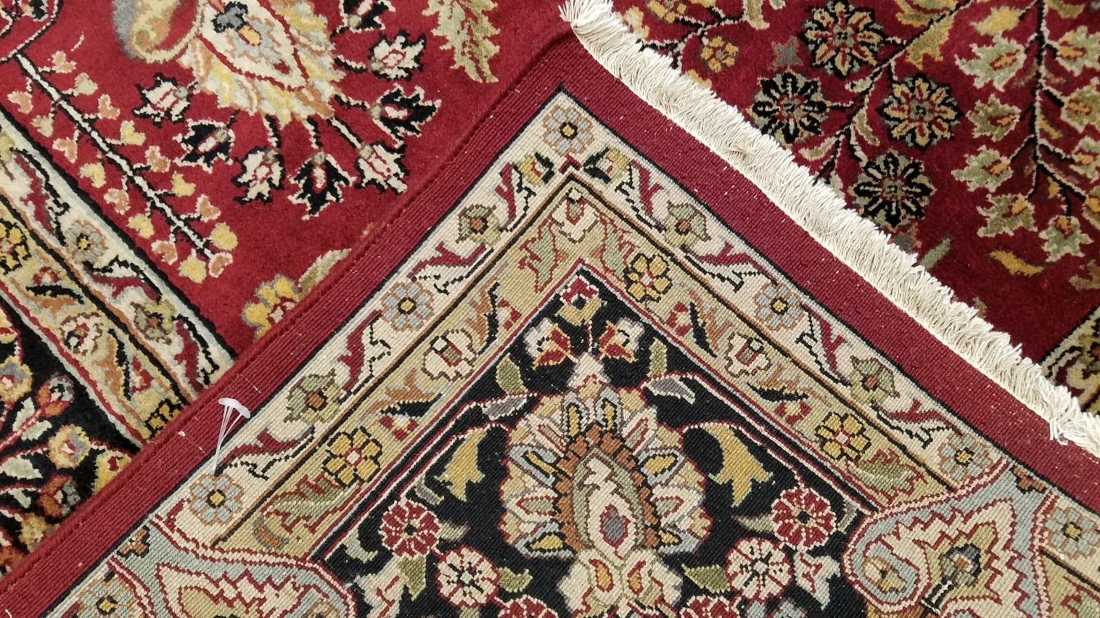 8 x 10 Stunning Beautiful fine Quality Indo Sarouk Hand Knotted Wool Rug