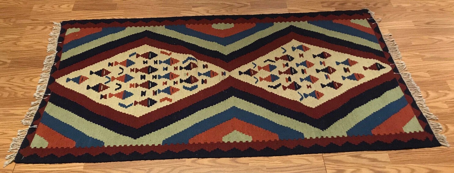 3 x 5 Kilim 100% Wool Hand Knotted Area Rug