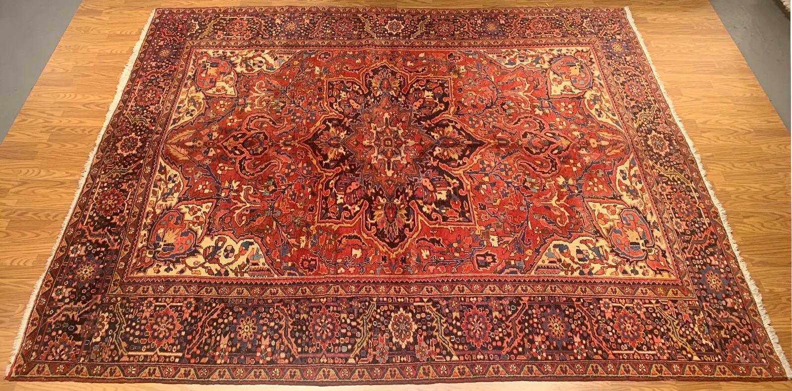 9 x 12 Semi Antique Hariz Fine Hand Knotted 100% Wool Rug