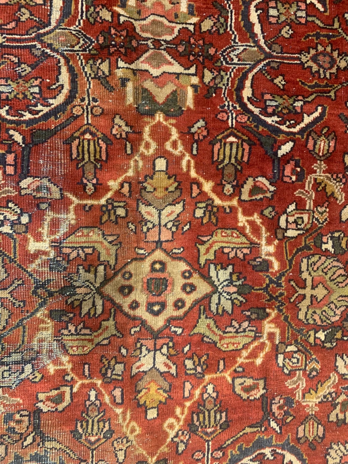 10.3 x 17.5 Antique Mahaal Hand Knotted 100% Wool Rug