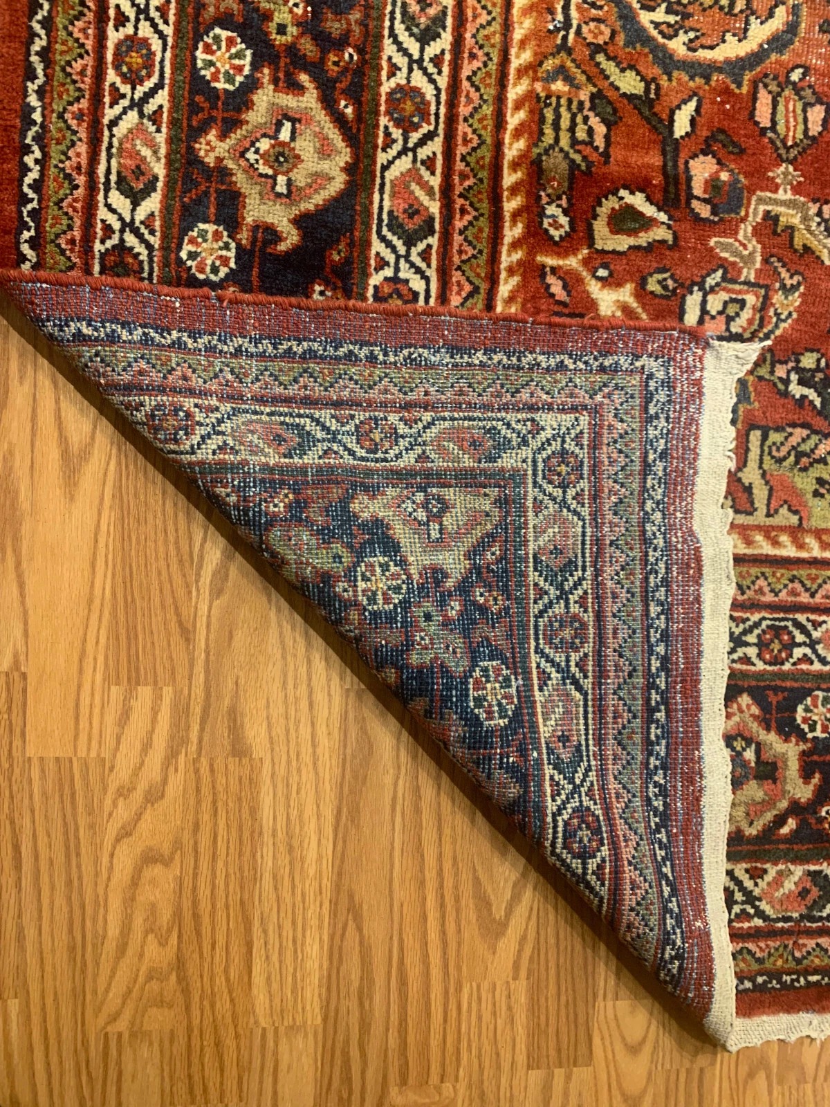 10.3 x 17.5 Antique Mahaal Hand Knotted 100% Wool Rug
