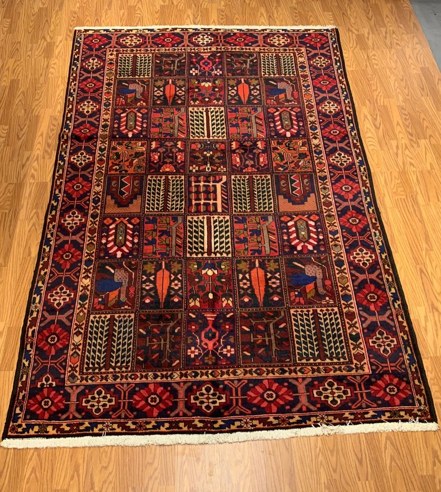 6.8 x 10.2Vintage Hand Knotted 100% Wool Vegetable Dye Area Rug