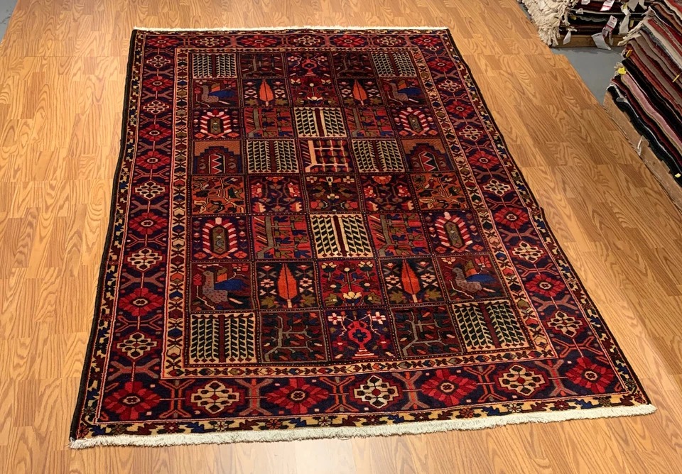 6.8 x 10.2Vintage Hand Knotted 100% Wool Vegetable Dye Area Rug