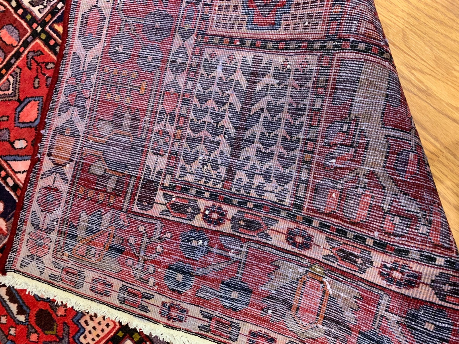 6.11 x10.1 Vintage Hand Knotted 100% Wool Vegetable Dye Area Rug