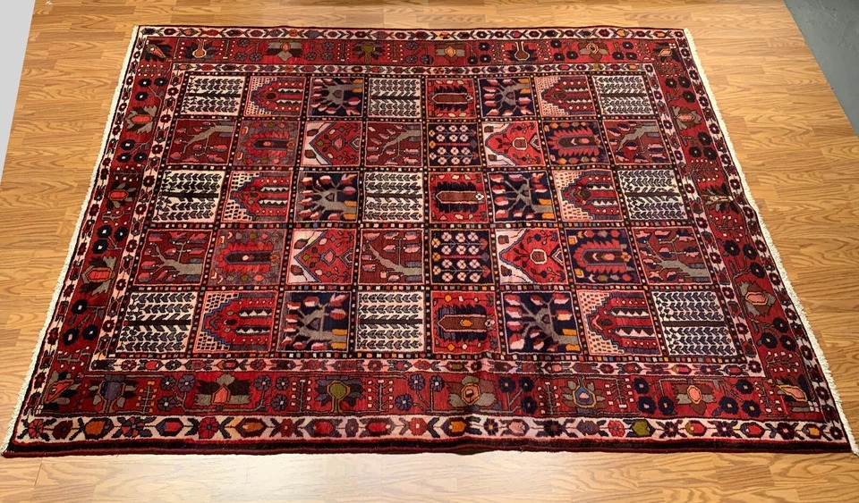 6.11 x10.1 Vintage Hand Knotted 100% Wool Vegetable Dye Area Rug