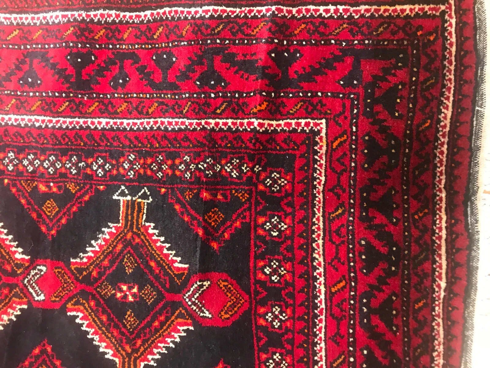 4.5 X 8.10 Vintage 100%Wool Hand Knotted Area Rug