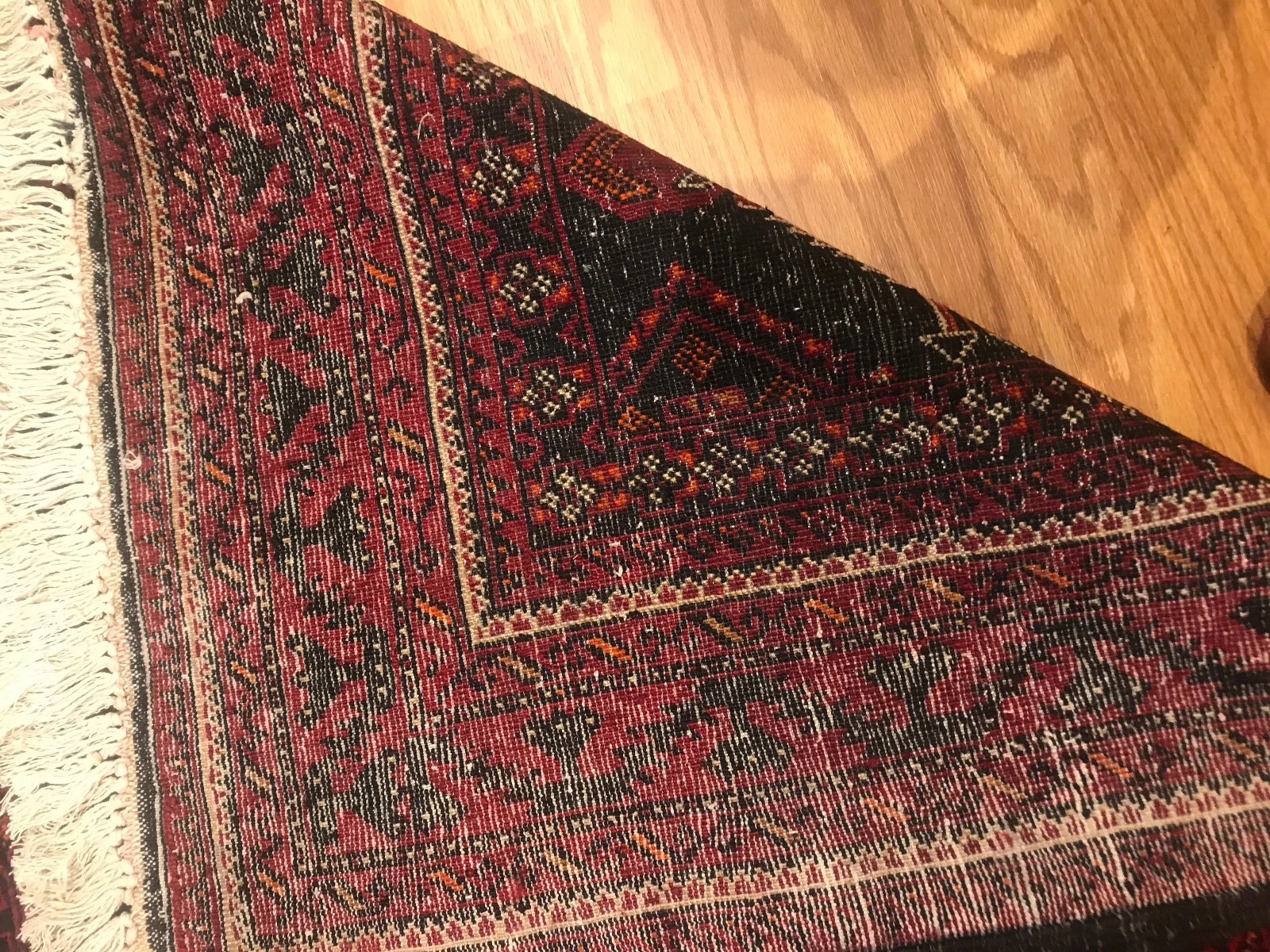 4.5 X 8.10 Vintage 100%Wool Hand Knotted Area Rug