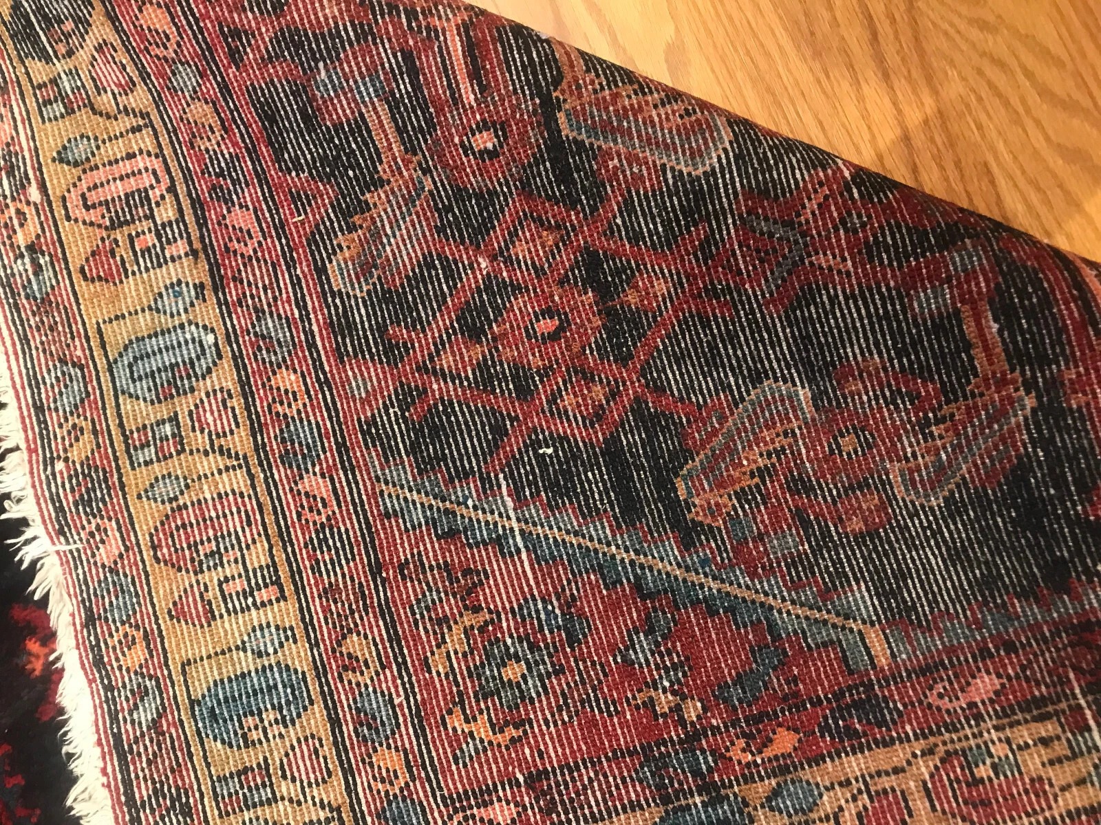 4.4 x6.8 Vintage 100%Wool Hand Knotted Area Rug