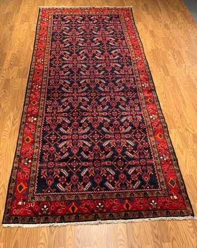 5 x 12.6 Vintage Hand Knotted 100% Wool Vegetable Dye Area Rug TD0040 Montaage Inc.