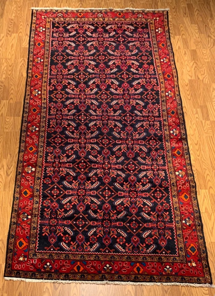 5 x 12.6 Vintage Hand Knotted 100% Wool Vegetable Dye Area Rug