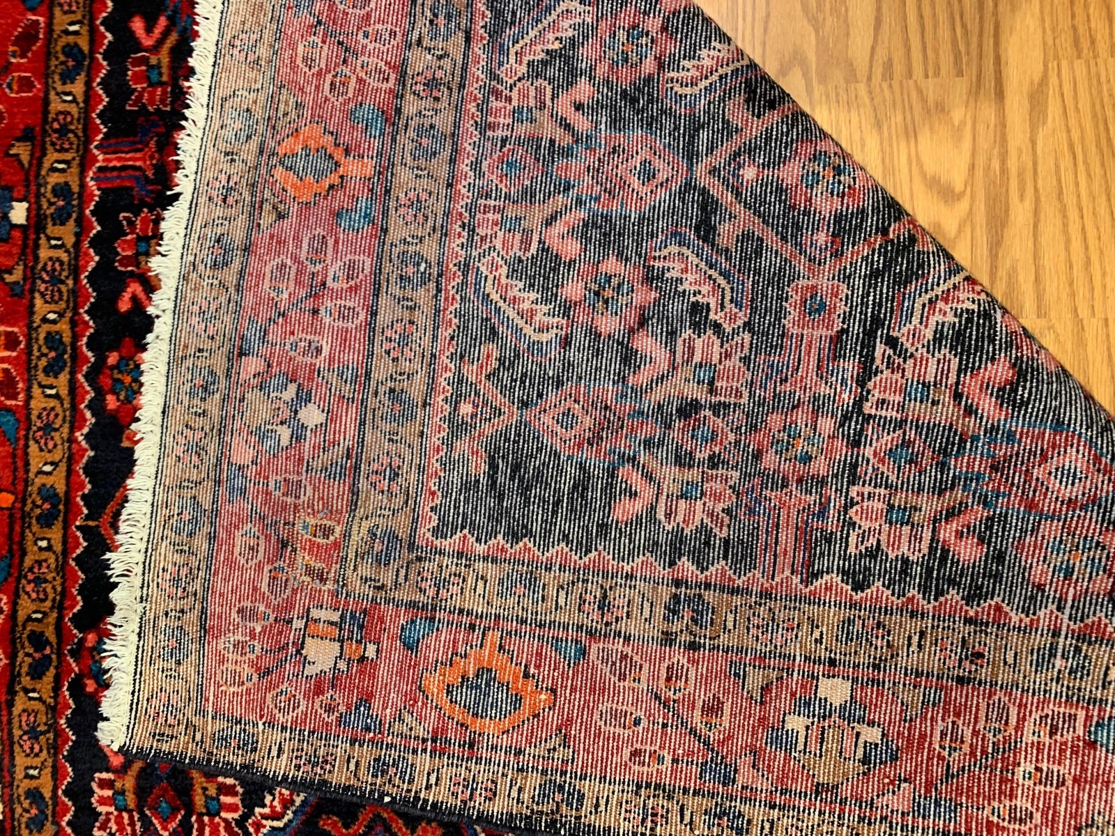 5 x 12.6 Vintage Hand Knotted 100% Wool Vegetable Dye Area Rug