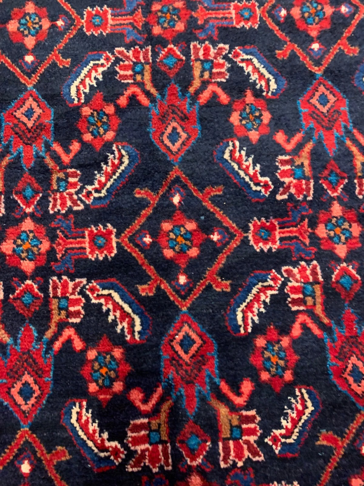 5 x 12.6 Vintage Hand Knotted 100% Wool Vegetable Dye Area Rug