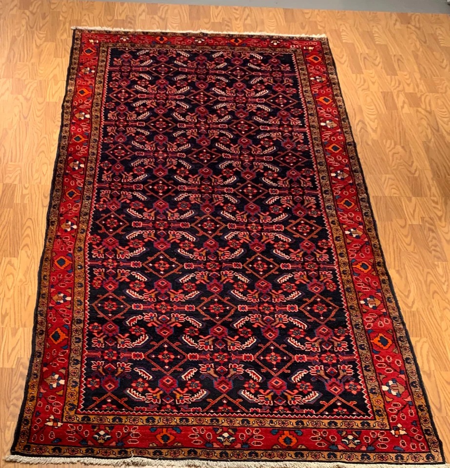 5 x 12.6 Vintage Hand Knotted 100% Wool Vegetable Dye Area Rug