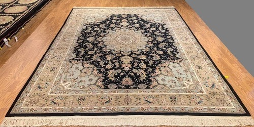 8 x 10 New Hand Knotted Wool & Silk Area Rug