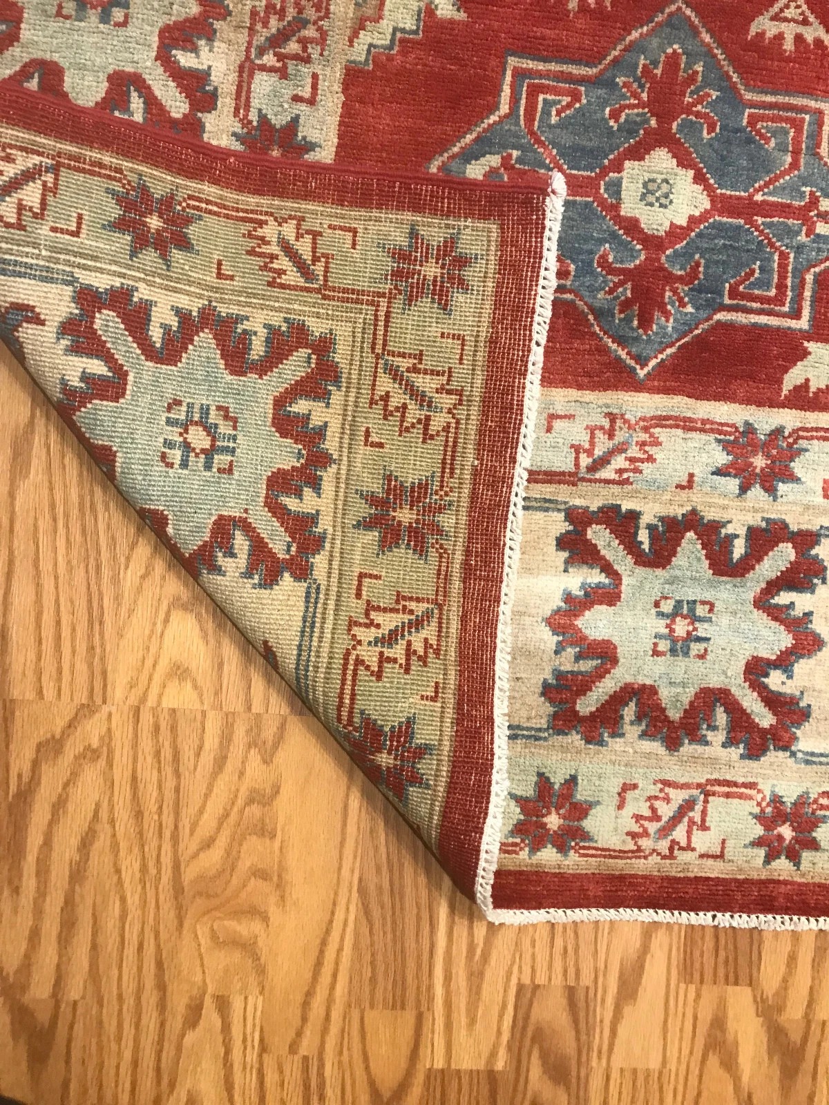 8 x 10 Kazak Hand Knotted 100% Wool Area Rug