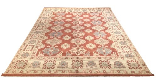 8 x 10 Kazak Hand Knotted 100% Wool Area Rug