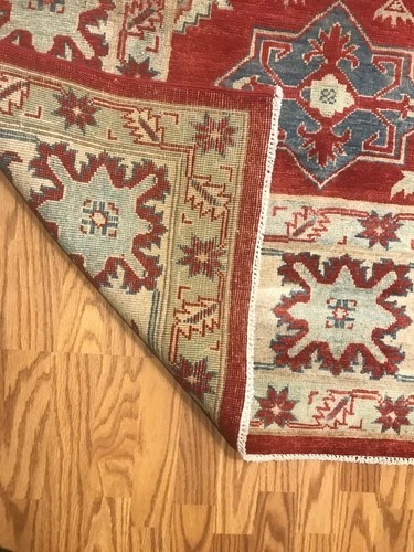 8 x 10 Kazak Hand Knotted 100% Wool Area Rug