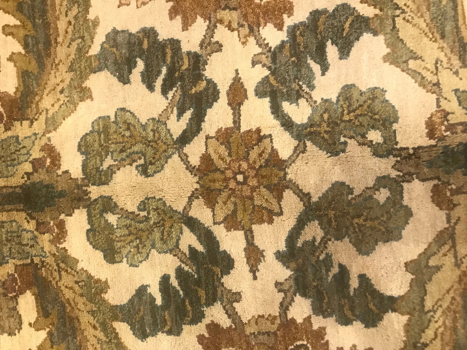 8 x 10 Indo Agra Hand spawned Wool Hand Knotted Oriental Rug