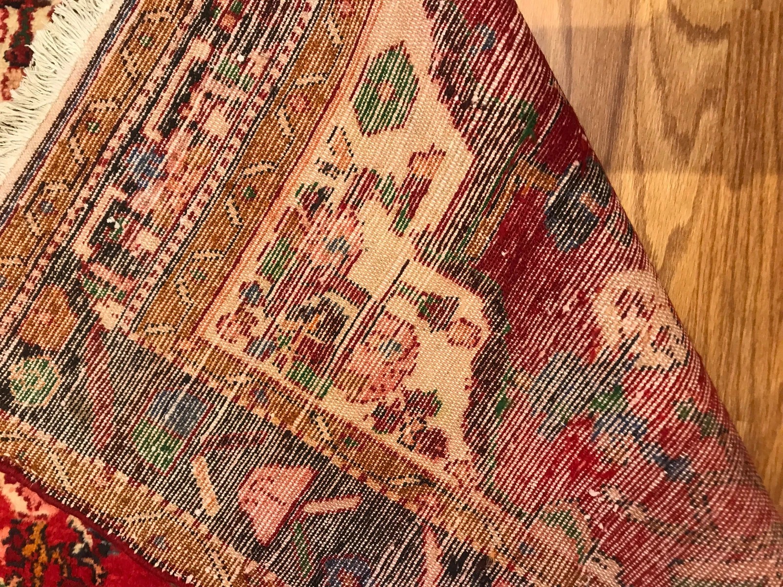 4.3 x 6.9 Vintage Tribal Medallion Red 100% Wool Vegetable Dye Rug