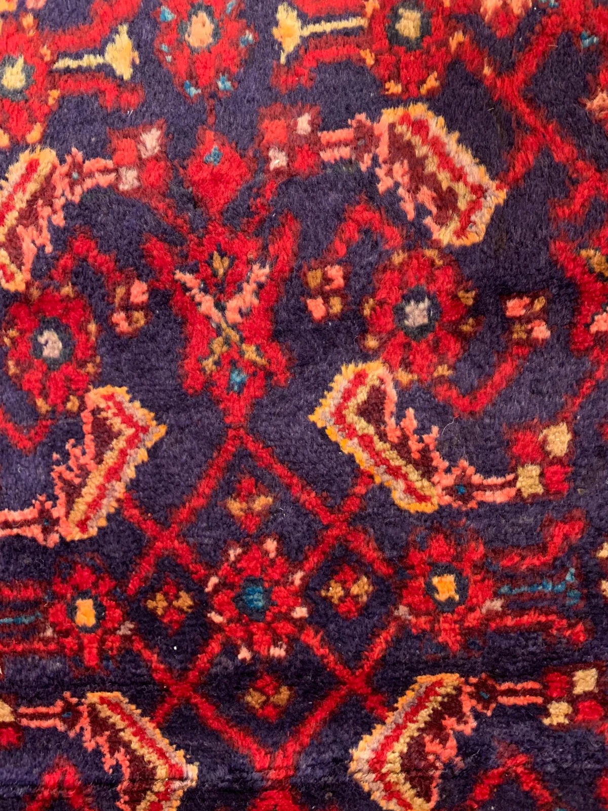 4.5 x 6.5 Vintage Tribal Red 100% Wool Hand Made Rug Vegetable Dye
