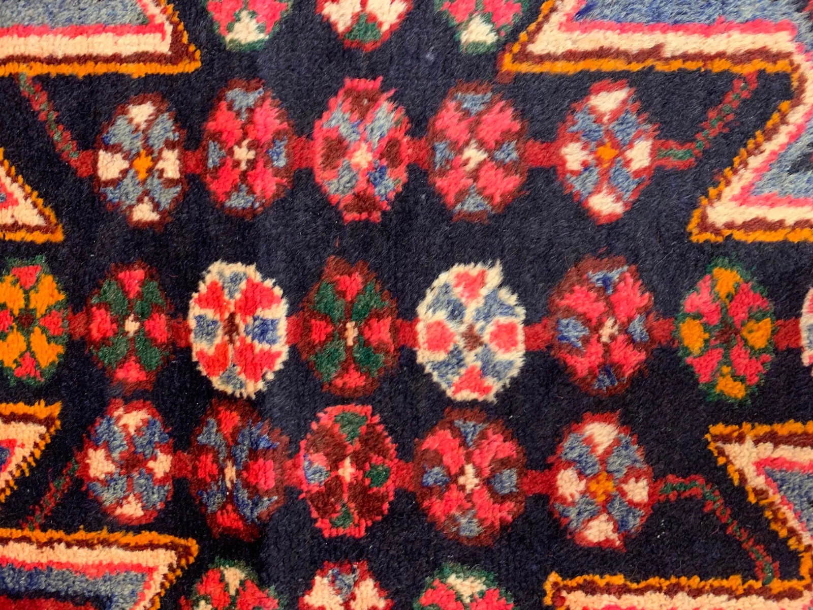 4.2 x 6.8 Vintage Tribal Red 100% Wool Hand Made Rug Vegetable Dye