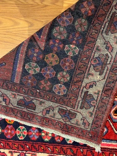4.2 x 6.8 Vintage Tribal Red 100% Wool Hand Made Rug Vegetable Dye