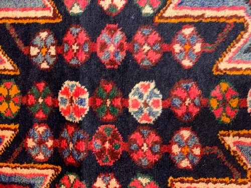 4.2 x 6.8 Vintage Tribal Red 100% Wool Hand Made Rug Vegetable Dye