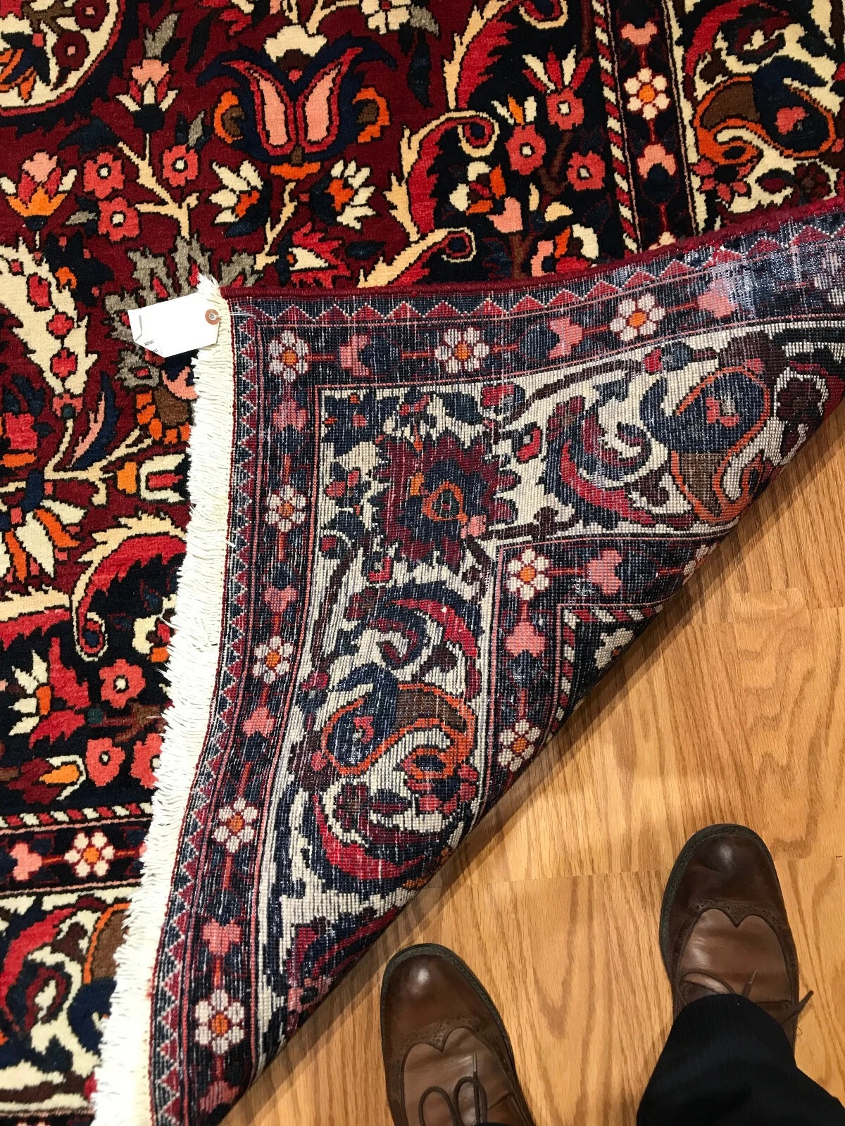 6.9 x 10.2 Vintage 100% Wool Hand Knotted Area Rug