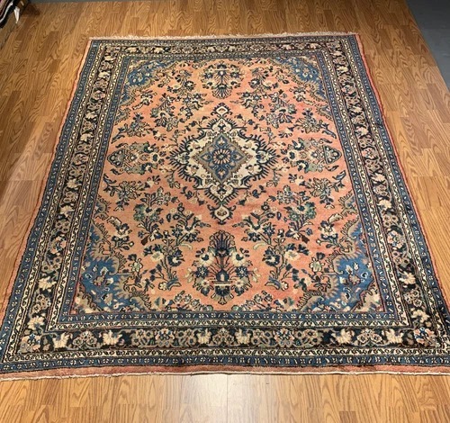7.2 x 9.11 Vintage Hand Knotted 100% Wool Vegetable Dye Area Rug