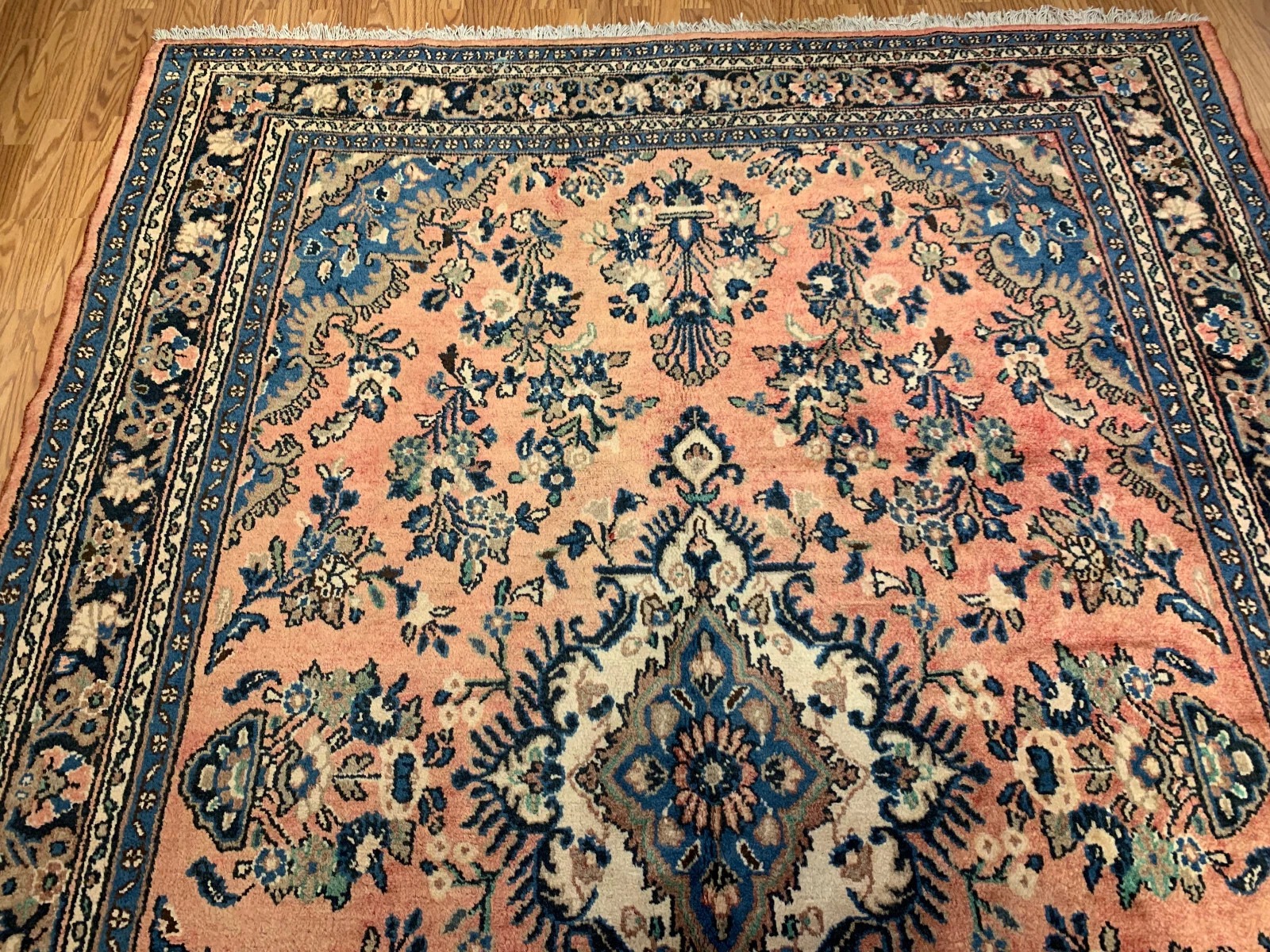 7.2 x 9.11 Vintage Hand Knotted 100% Wool Vegetable Dye Area Rug