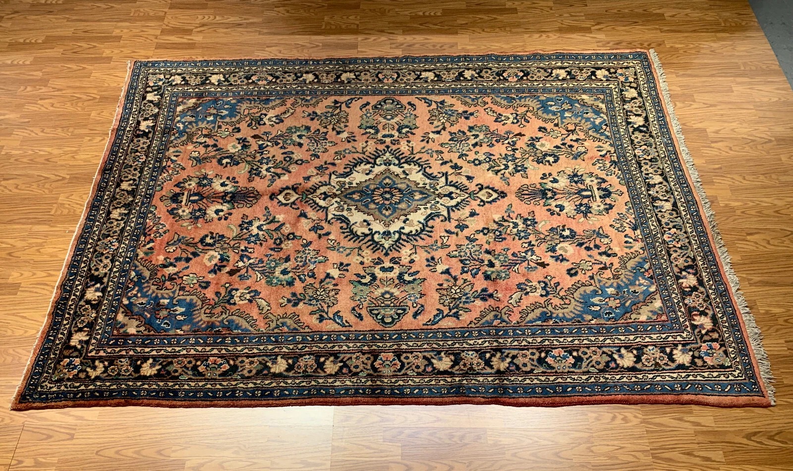 7.2 x 9.11 Vintage Hand Knotted 100% Wool Vegetable Dye Area Rug