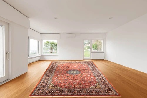 9.2 x 13 Semi Antique Sarough Hand Knotted 100% Wool Rug
