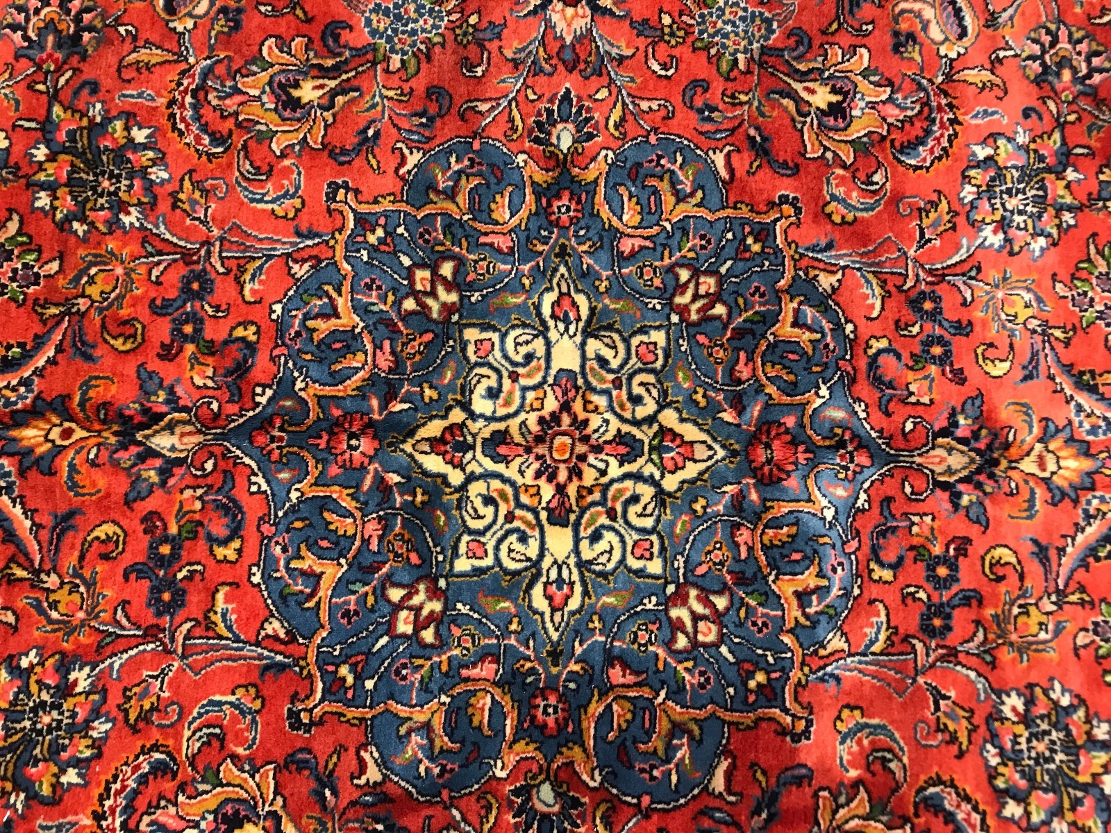 9.2 x 13 Semi Antique Sarough Hand Knotted 100% Wool Rug