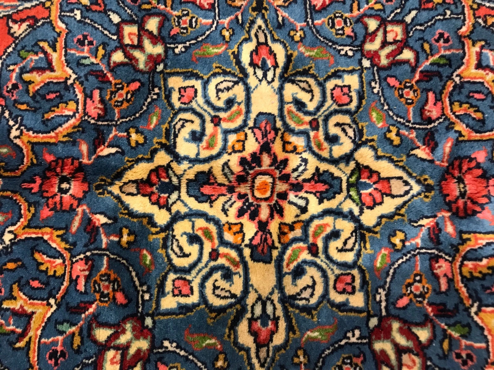 9.2 x 13 Semi Antique Sarough Hand Knotted 100% Wool Rug