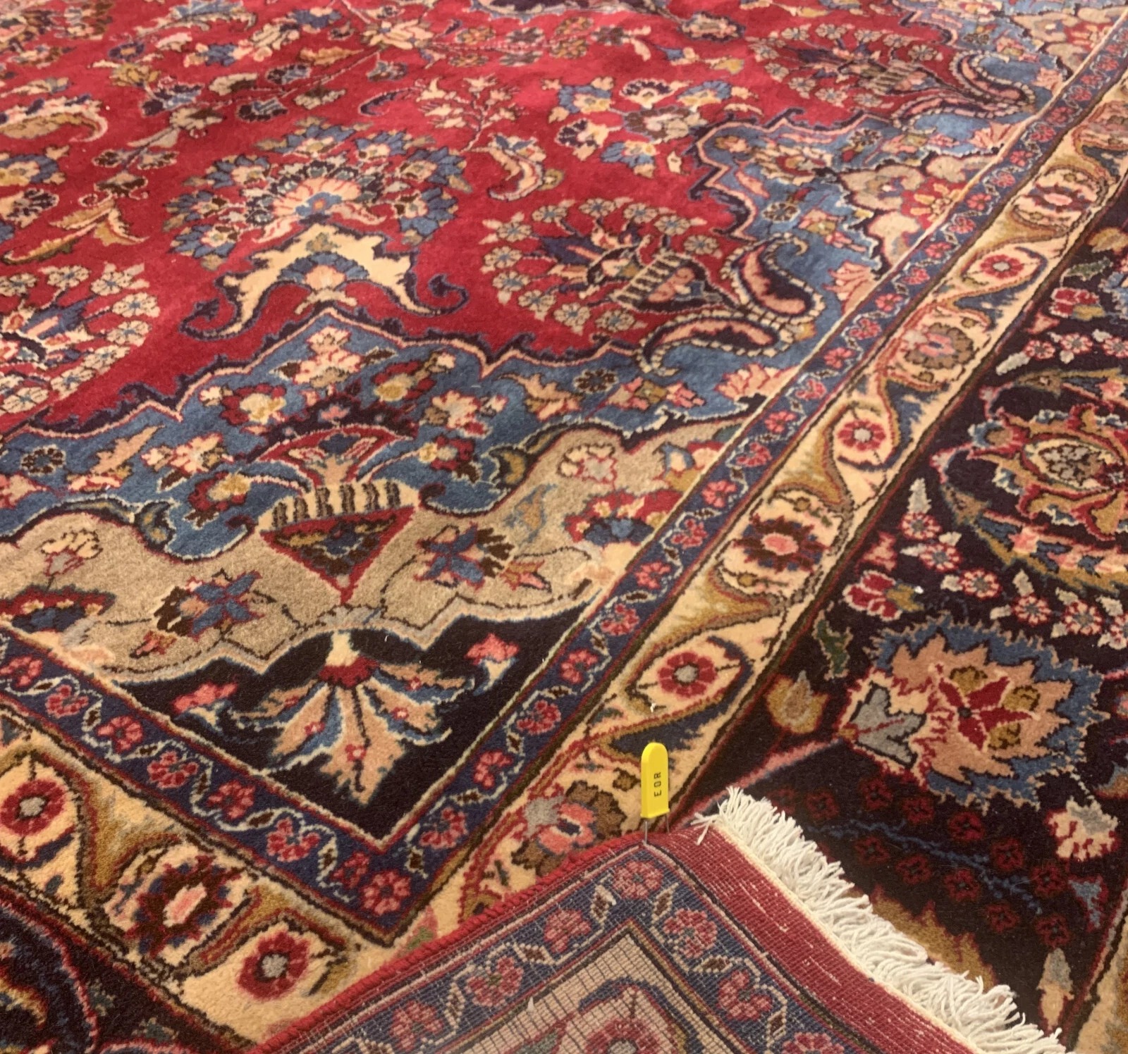 9.2 x 13 Semi Antique Sarough Hand Knotted 100% Wool Rug