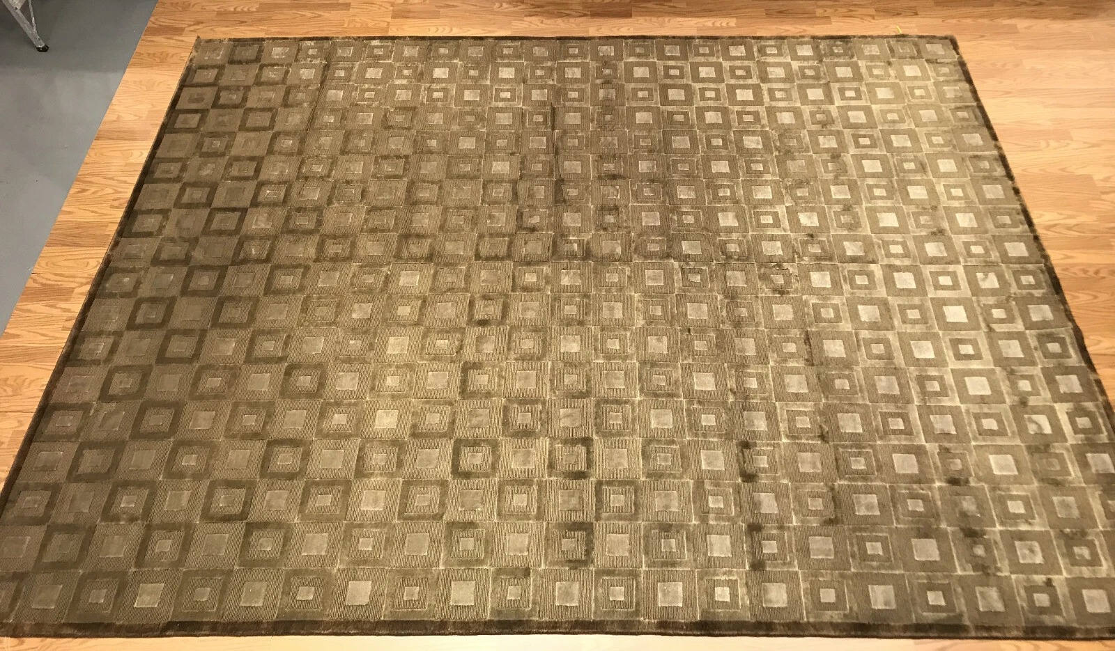 9 x 12 Modern Hand Knotted 100% Wool Area Rug