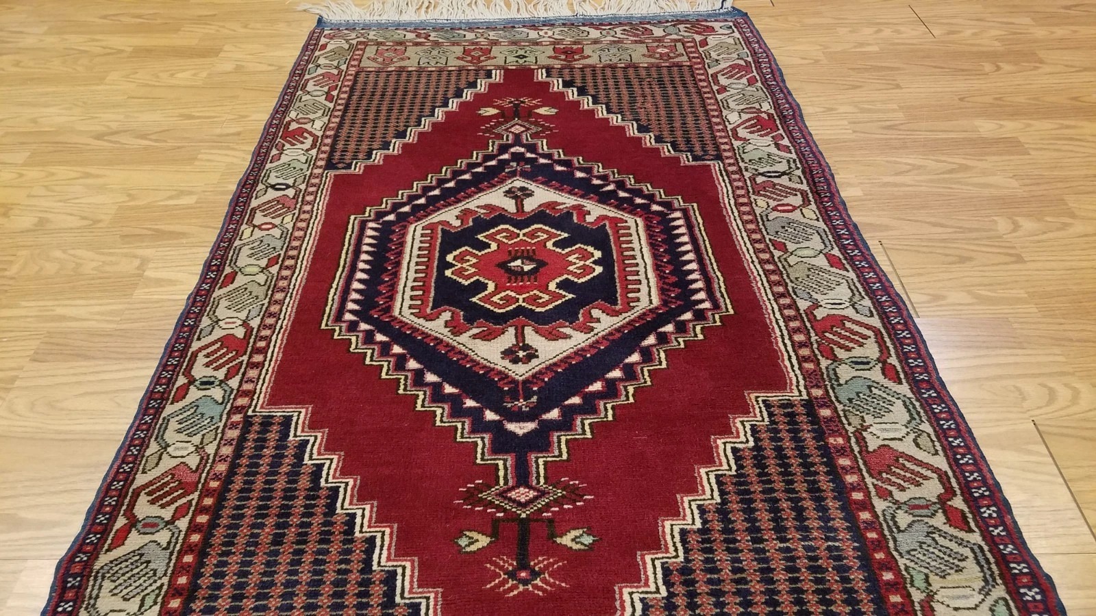 4 x 7 Vintage Tribal Turkish Anatolian Yuruk Hand Knotted Wool Rug