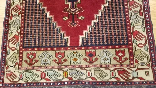 4 x 7 Vintage Tribal Turkish Anatolian Yuruk Hand Knotted Wool Rug