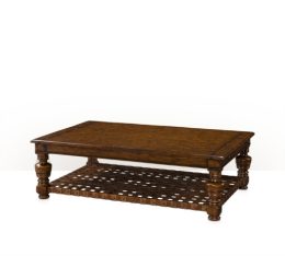 The Italian Leather Cocktail Table 5100-151 Theodore Alexander