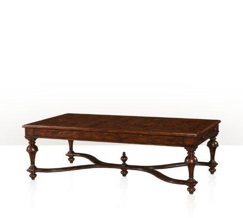 Theodore Alexander The Rustic Parquetry Cocktail Table CB51003 at Montaage Inc. Antiqued Wood
