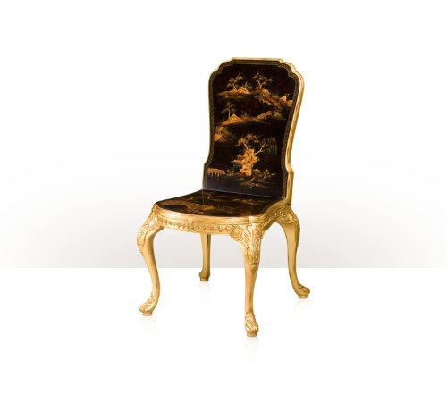 Theodore Alexander Gilt Bellflower Chair 4002-142 at Montaage Inc. Chocolate