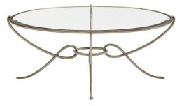 Bonita Round Cocktail Table Glass Top and Base 468-015 bernhardt
