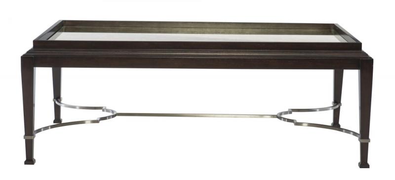 bernhardt Brentford Rectangular Cocktail Table 436-021 at Montaage Inc. Brown