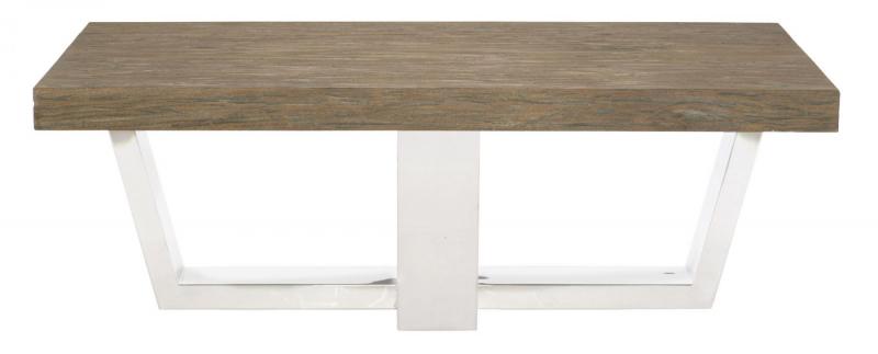 bernhardt Back Pelham Cocktail Table Wood Top and Base 459-021 at Montaage Inc. white