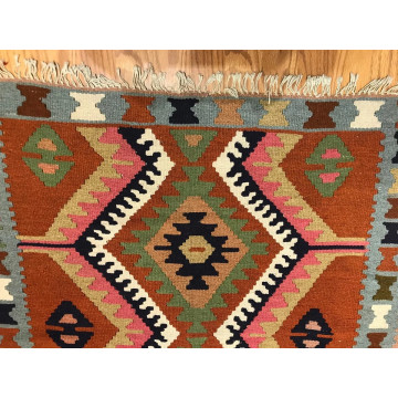 3.4 x 5.2  Kilim 100% Wool Hand Knotted Area Rug 5 Montaage Inc. image 5