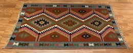 3.4 x 5.2  Kilim 100% Wool Hand Knotted Area Rug 5 Montaage Inc. image 7