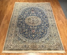 6 x 9 Vintage 100% Wool Hand Knotted Area Rug 11 Montaage Inc. image 3